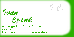 ivan czink business card